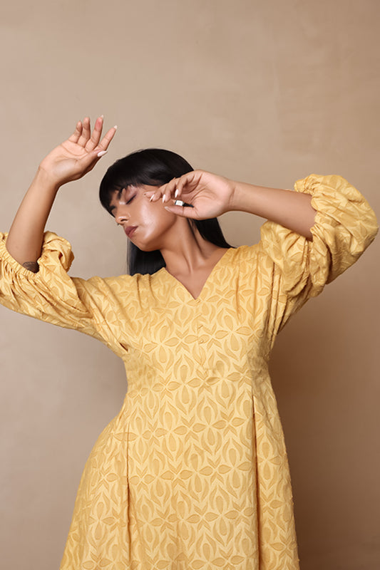 Buttercream Puff Sleeve Signature Mini Dress
