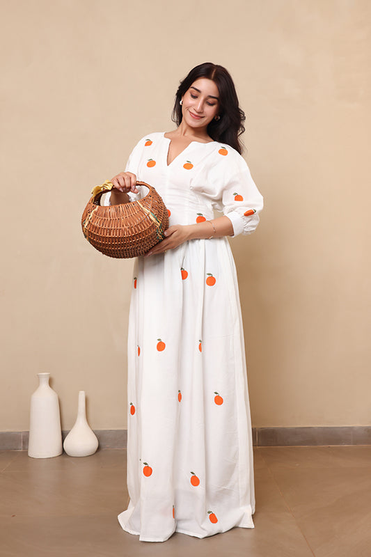 Clementine Embroidered Maxi