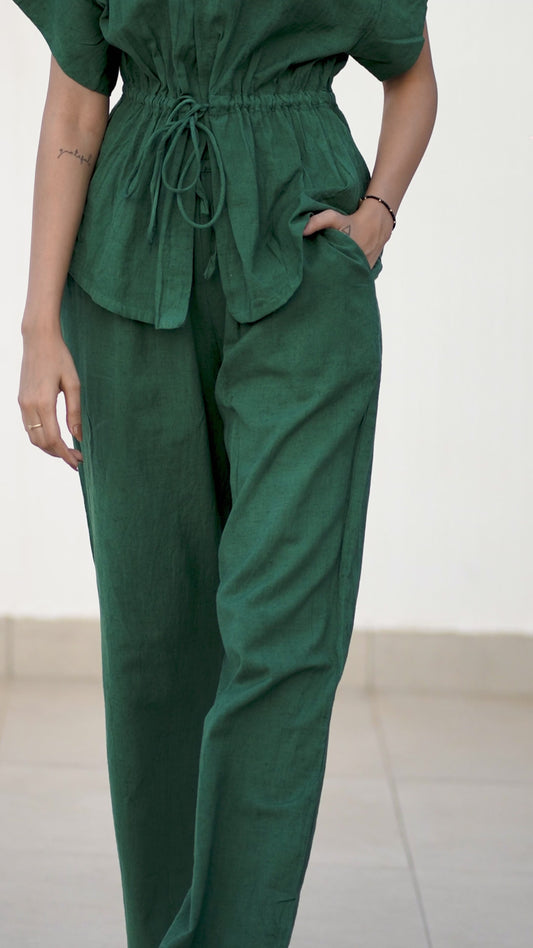 Moss Green Drawstring Co-ord Set