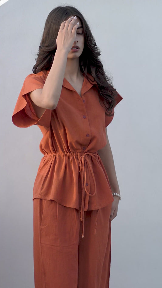 Terracotta Drawstring Co-ord
