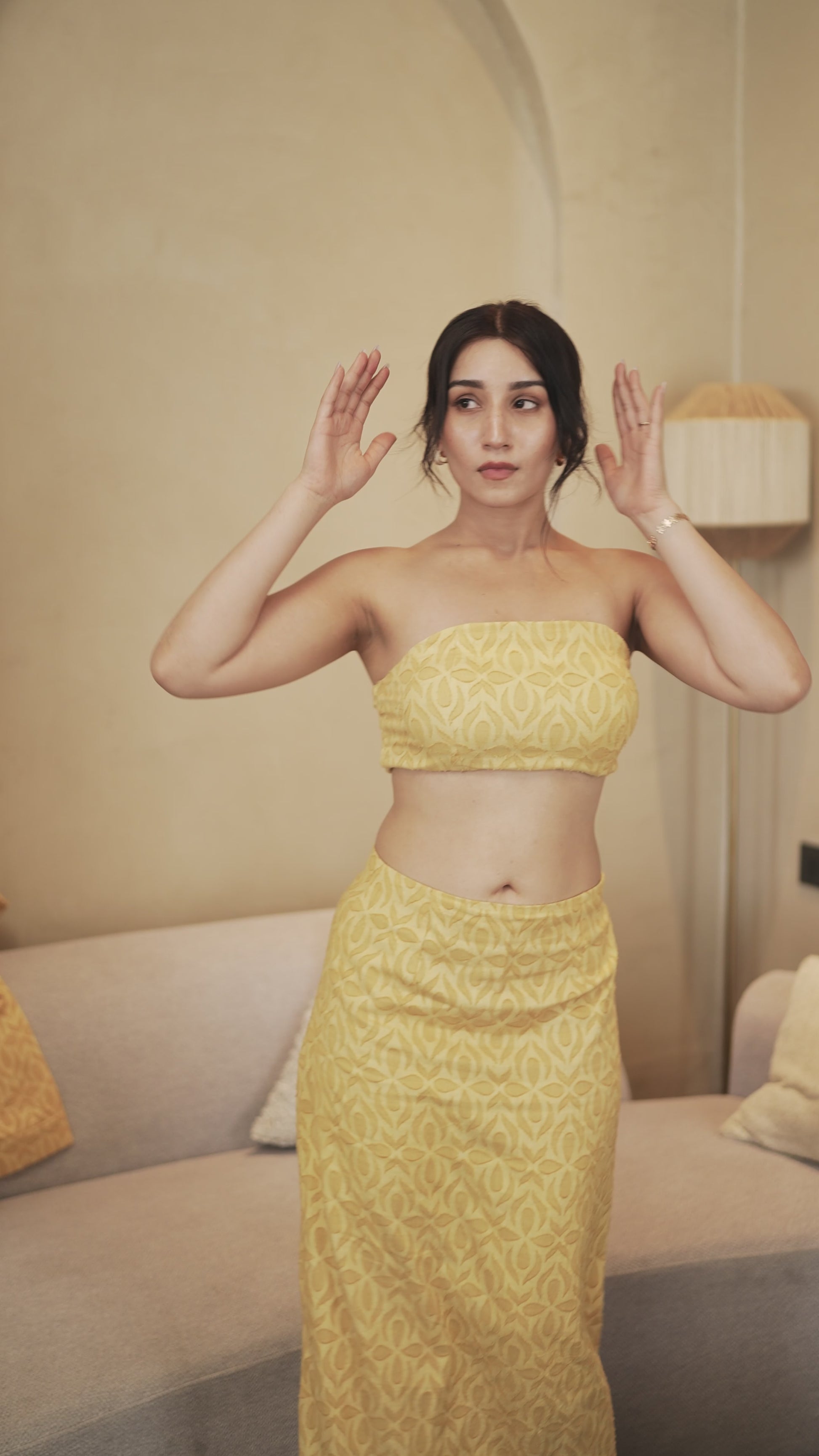 Butter Yellow Layered 3 piece Set